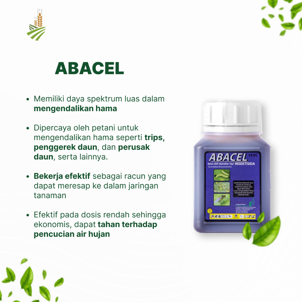 Jual Pembasmi Hama Tanaman Abacel 18 EC Insektisida Kontak Dan