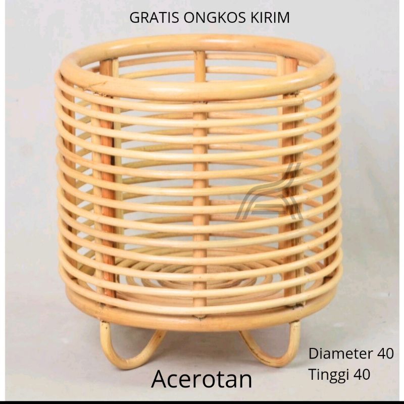 Jual Standing Pot Bunga Rotan Parabola Diameter Cm Shopee Indonesia