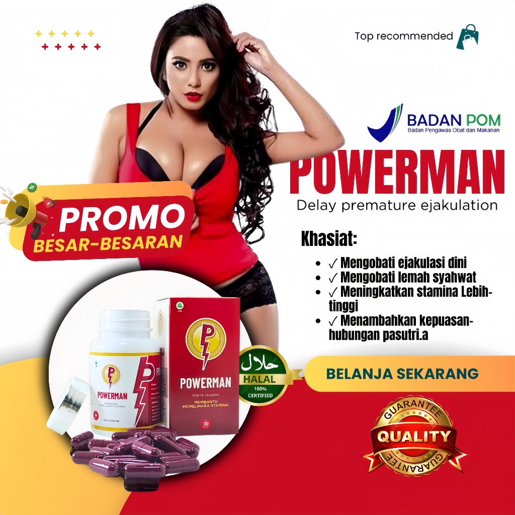 Jual Powerman Bpom Obat Kuat Herbal Stamina Pria Terbaik Paling Ampuh