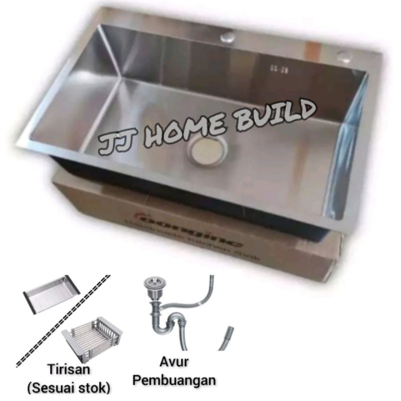 Jual Kitchen Sink 8050 Stainless Onan Golden Hand Oonginc Bak Cuci