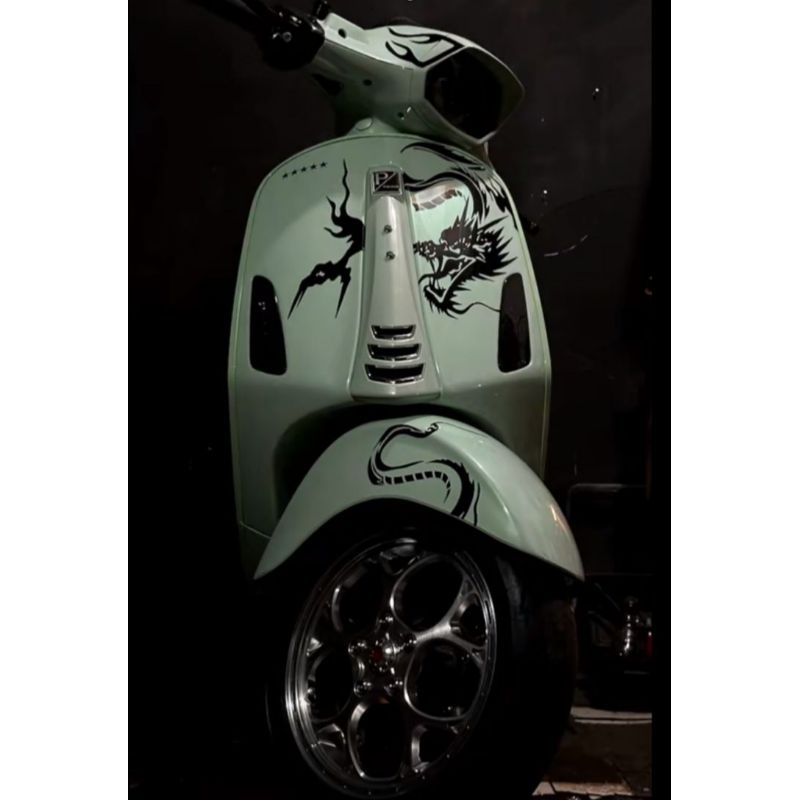 Jual Stripping Vespa Matic Sprint Motif Dragon Transfaran Shopee