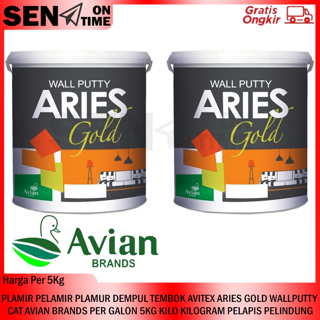 Jual Plamir Pelamir Plamur Dempul Tembok Avitex Aries Gold Wall Putty