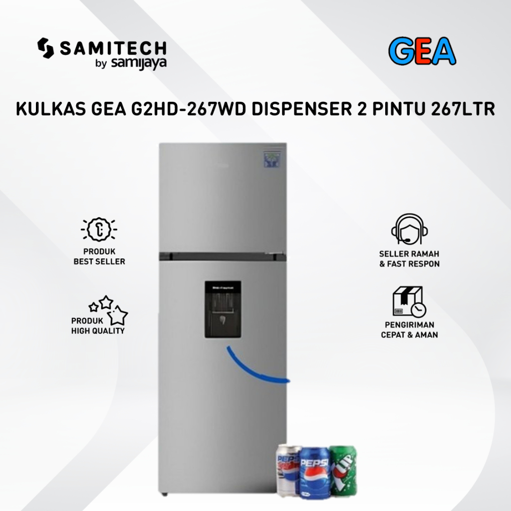 Jual Kulkas Gea G Hd Wd G Hd Wd Inox Water Dispenser Pintu