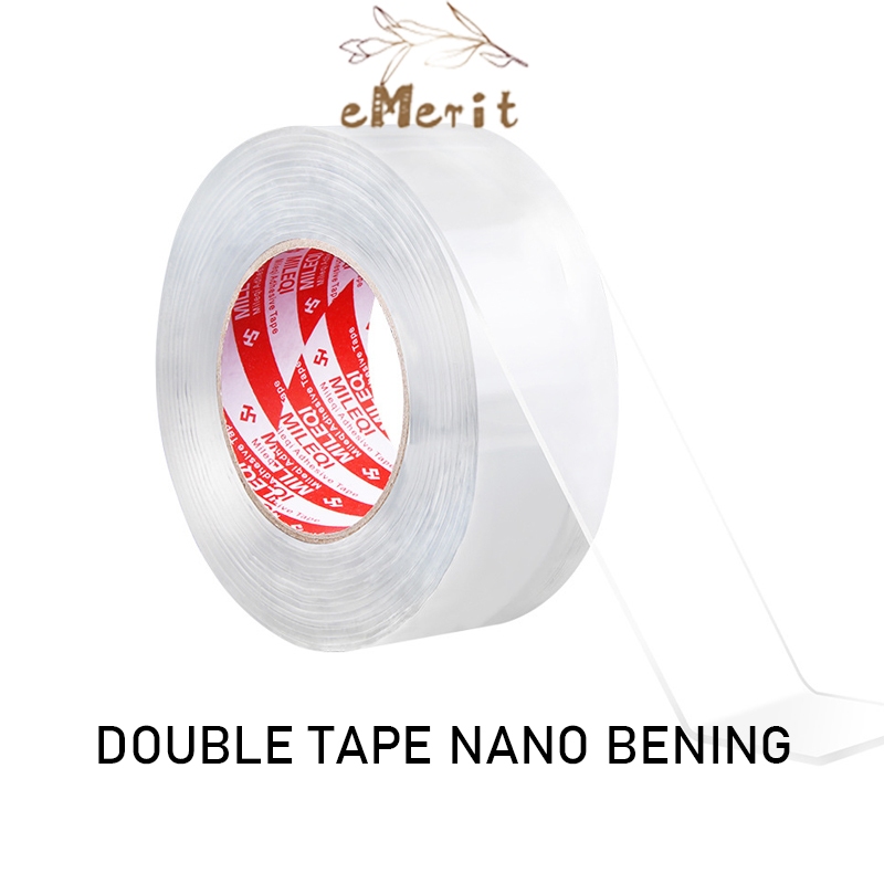 Jual DOUBLE TAPE NANO BENING TRANPARAN 1M 2M NANO TAPE 1 METER