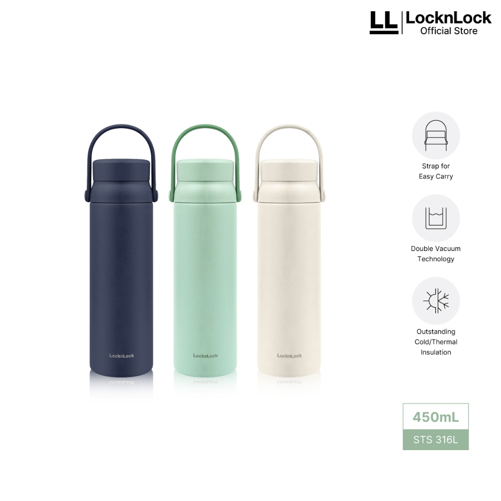 Jual LocknLock Wanna Be Screw Tumbler Carry Handle 450ml LHC4246