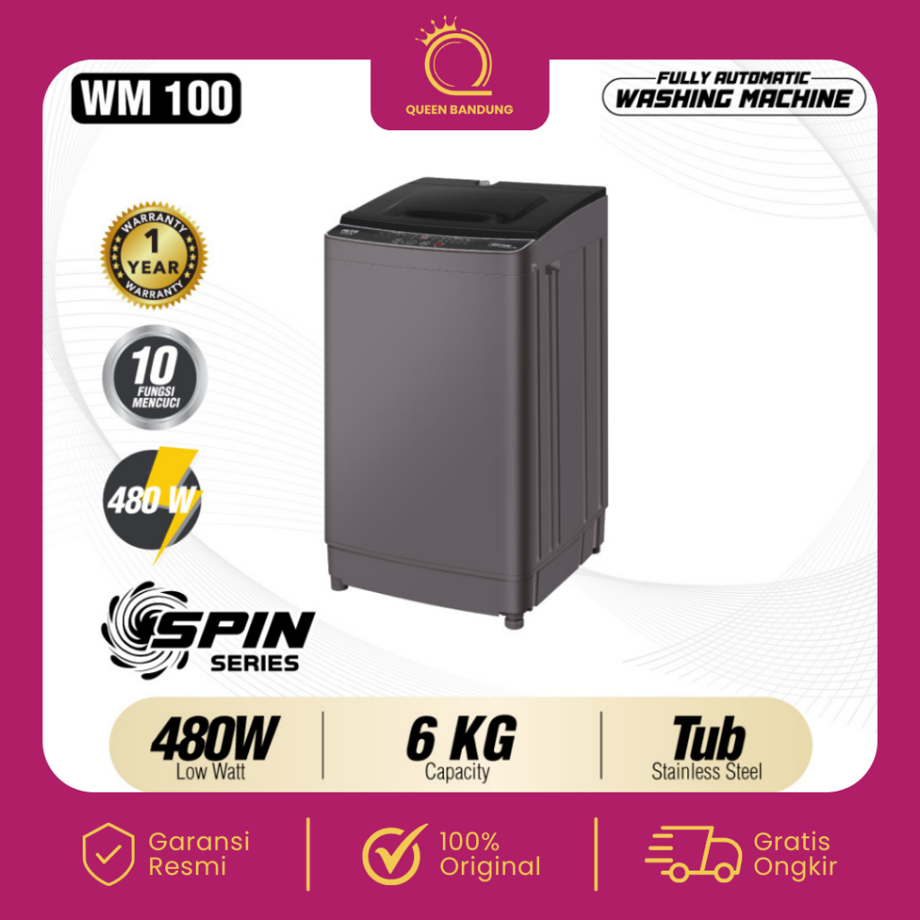 Jual Mito Mesin Cuci 1 Tabung Spin Series 6KG WM100 Fully Automatic