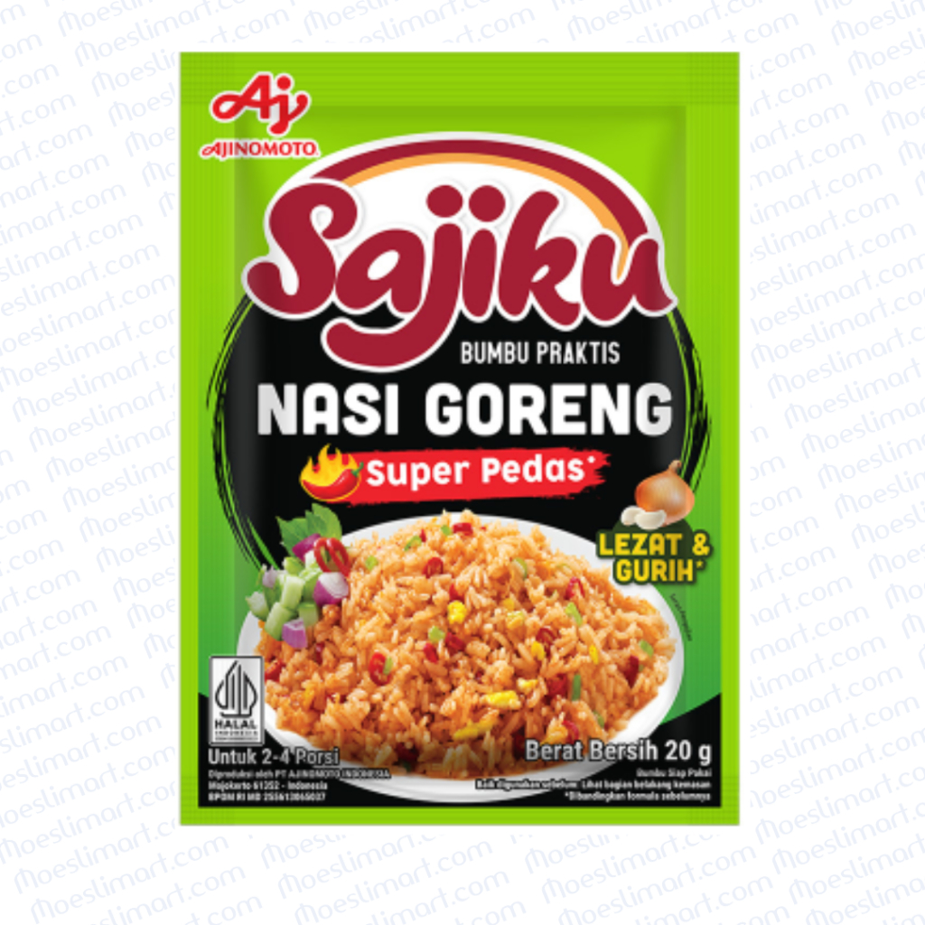 Jual SAJIKU Bumbu Praktis Nasi Goreng Super Pedas 20 G Shopee Indonesia