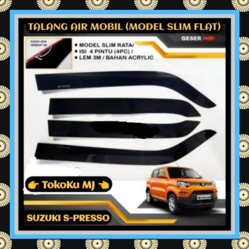 Jual TALANG AIR MOBIL SPRESSO MODEL SLIM FLAT 4 PINTU FULL SET