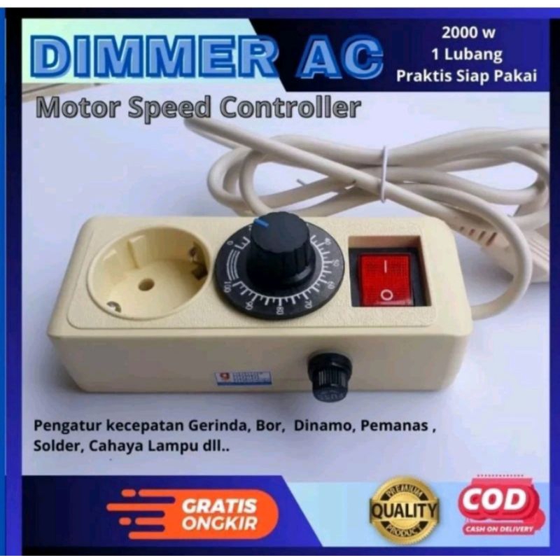 Jual Dimmer SCR 2000w Fungsi Ganda Pengatur Kecepatan Gerinda Stop