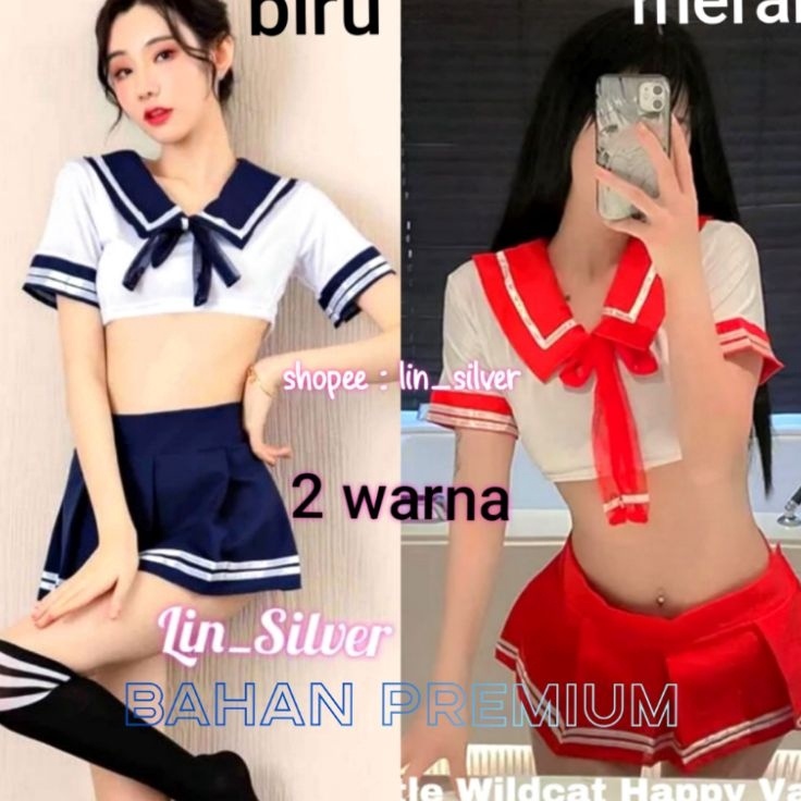 Jual Direkomendasikan Lingerie Cosplay Set Kostum Seragam Baju Sekolah