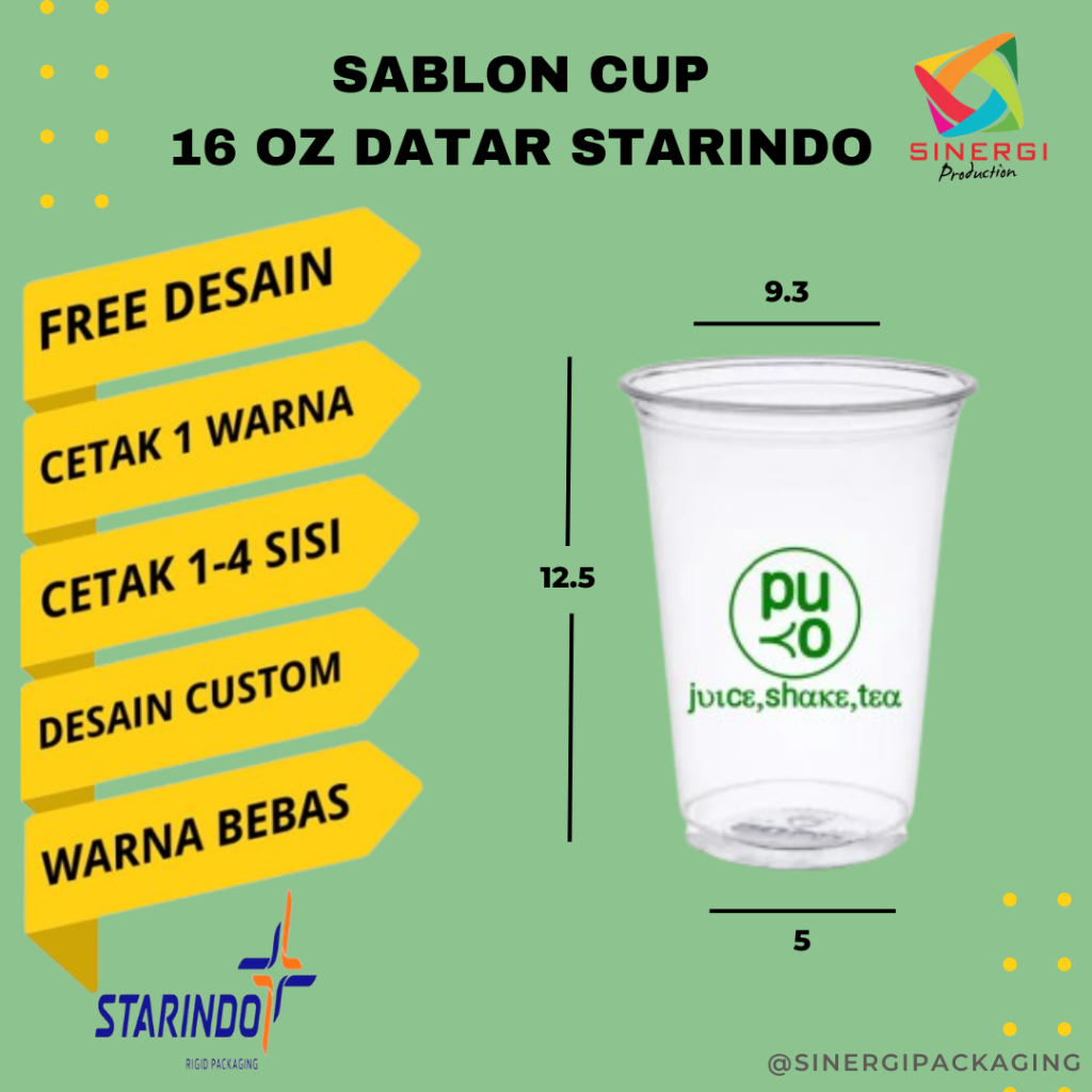 Jual Cup Sablon Oz Gr Datar Custom I Cup Starindo I Free Desain