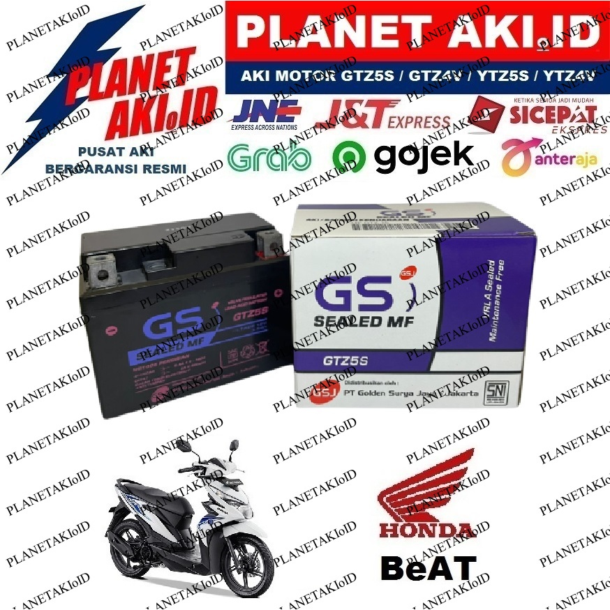 Jual Aki Motor Honda Beat Aki Kering Accu Kering MF GTZ5S Shopee