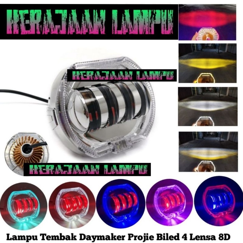 Jual Lampu Utama Biled Projector Mode Daymaker Projie Biled Mata