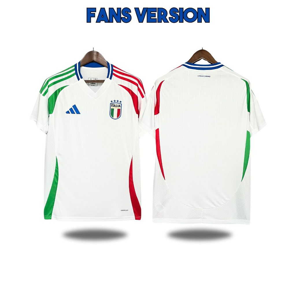 Jual FANS Jersey Italy Euro 2024 Home Away Biru Baju Bola Timnas Negara