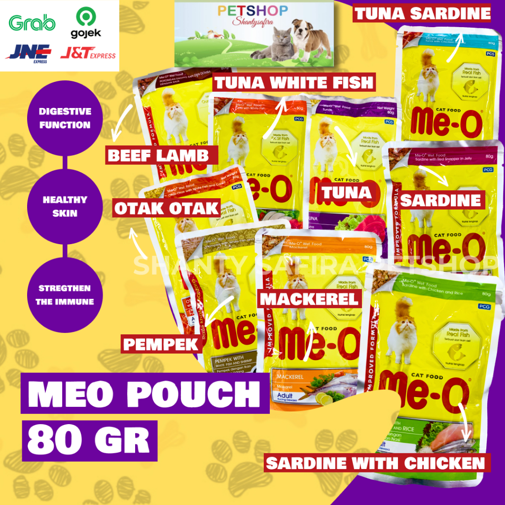 Jual MAKANAN KUCING PREMIUM MEO POUCH 80 GR WET CAT FOOD BEST SELLER