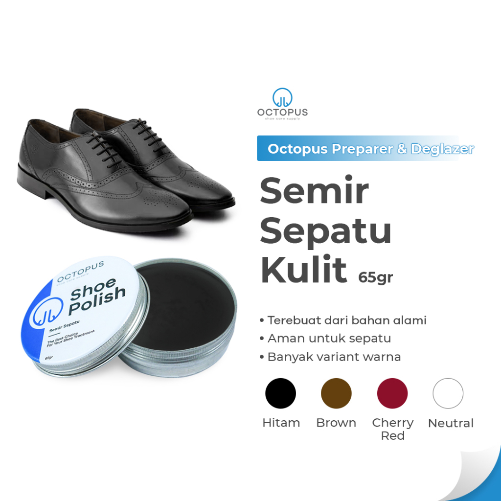 Jual Octopus Shoe Polish 65 GR Semir Sepatu Kulit Leather Care