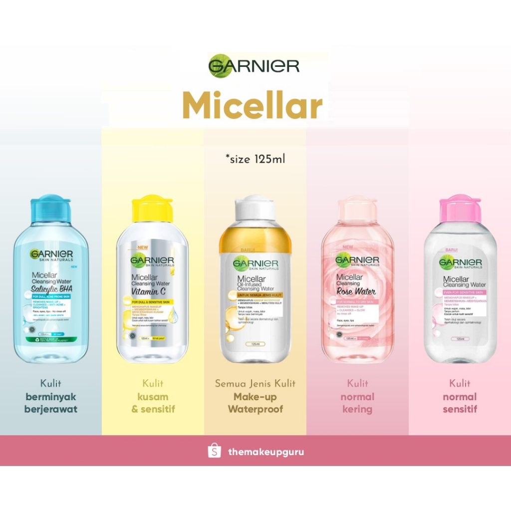 Jual Garnier Micellar Cleansing Water Sensitive Pink Salicylic BHA