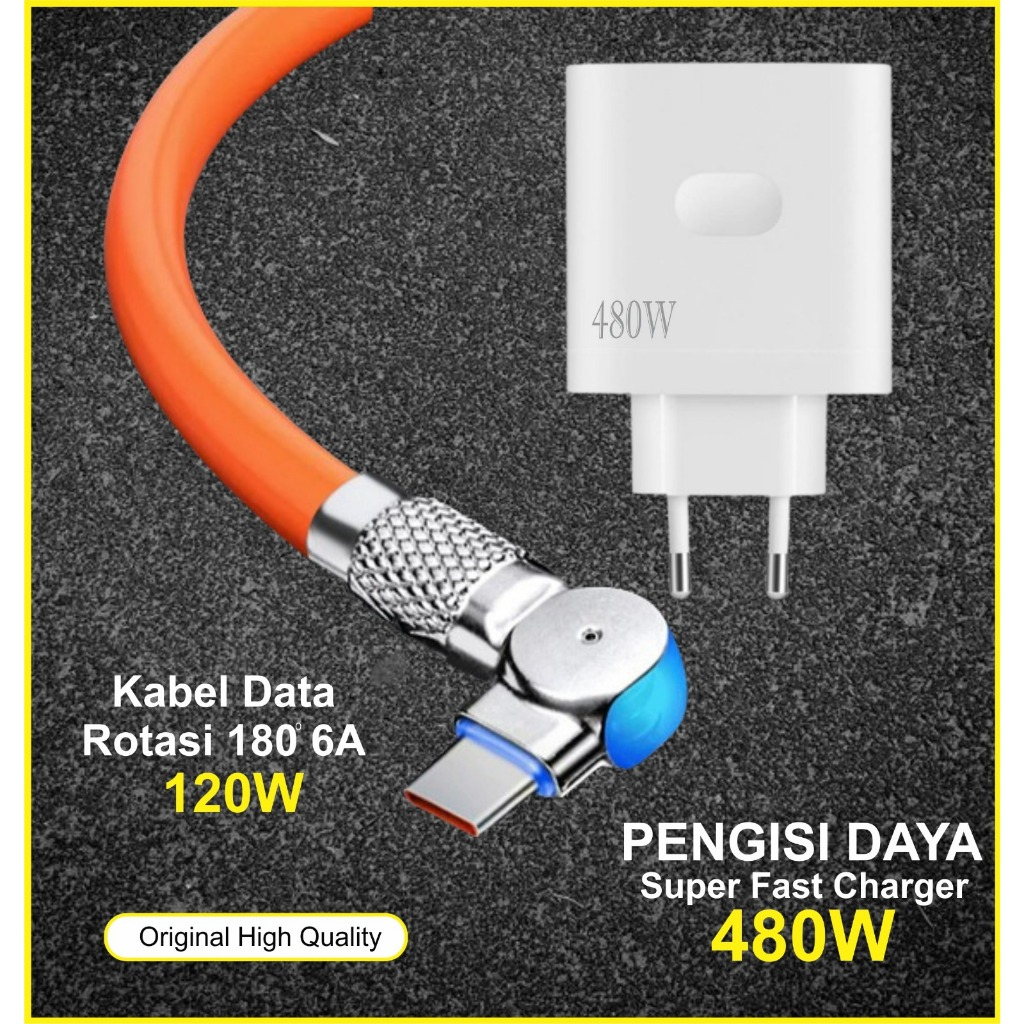 Jual Charger Fast Charging W Kabel Data Fast Charging Putar