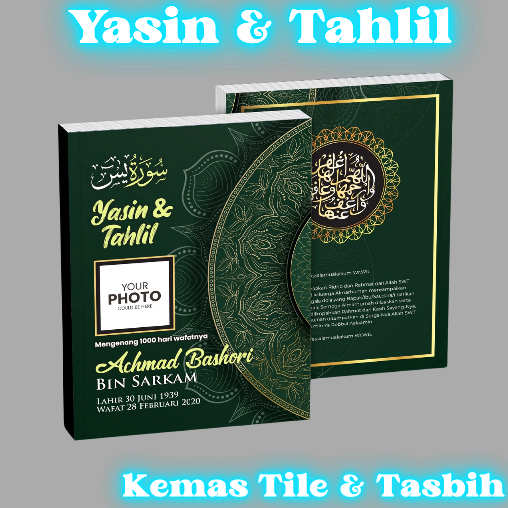 Jual Yasin Dan Tahlil Custom Softcover Hal Kemas Tile Tasbih