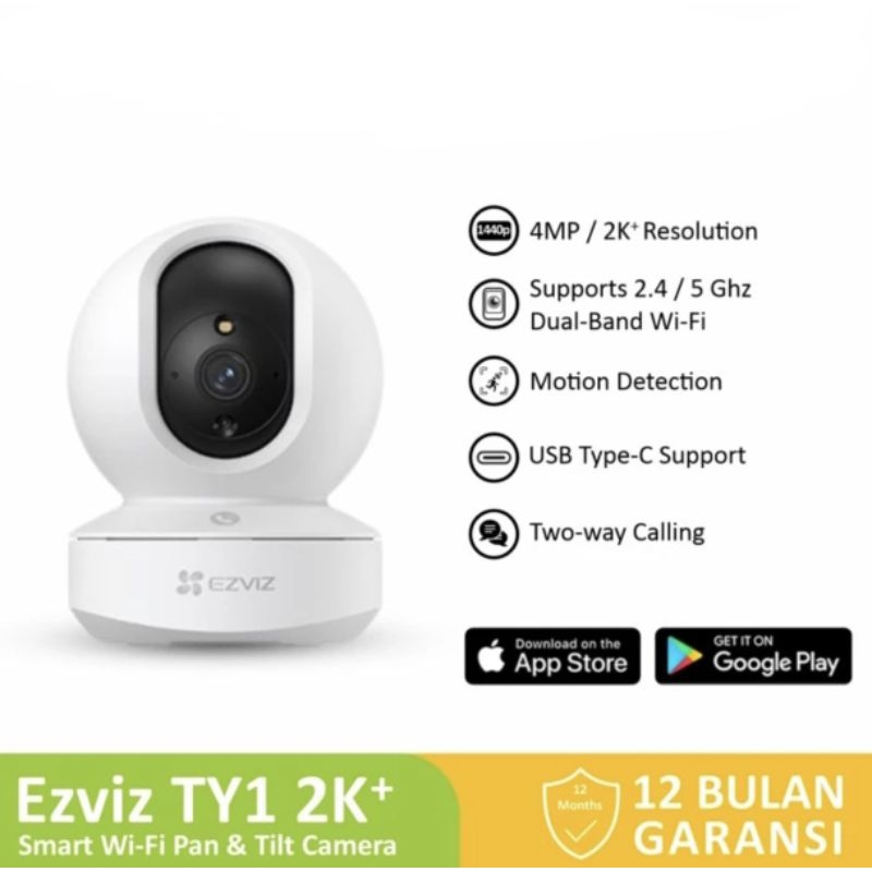 Jual Ezviz Ty Pro Mp K Smart Home Wifi Ptz Ipcam Indoor Mp