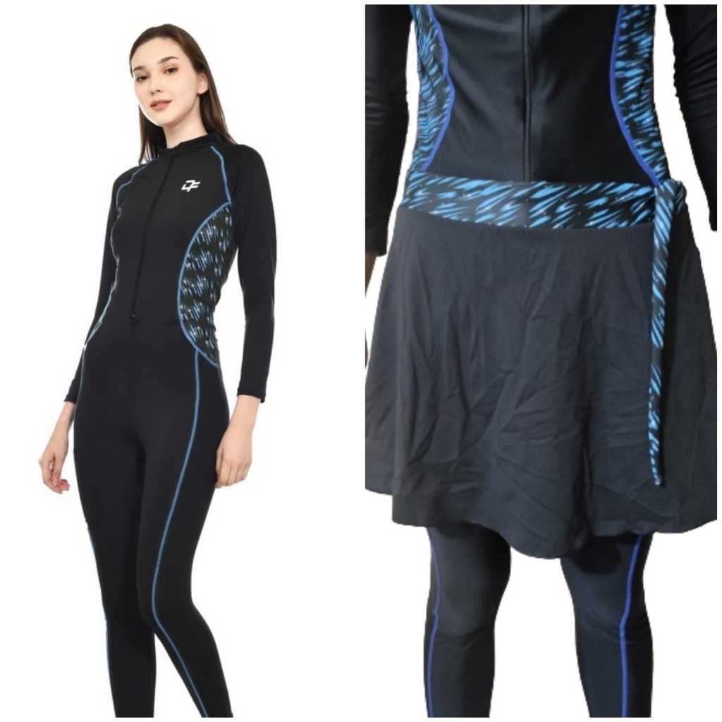 Jual Baju Renang Wanita Dewasa Diving Selam Panjang Motif BIASA DAN