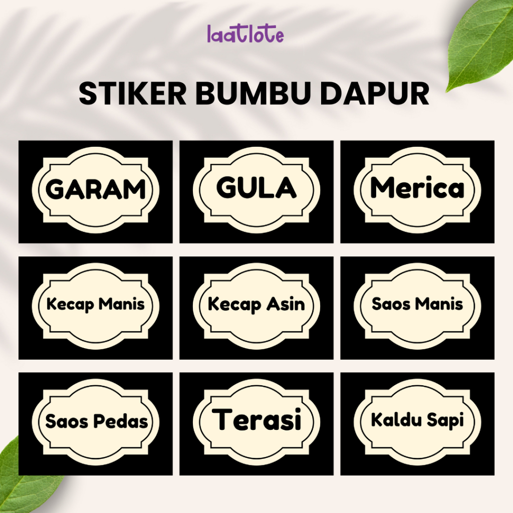 Jual Stiker Bumbu Sticker Label Bumbu Stikel Bumbu Dapur Nama