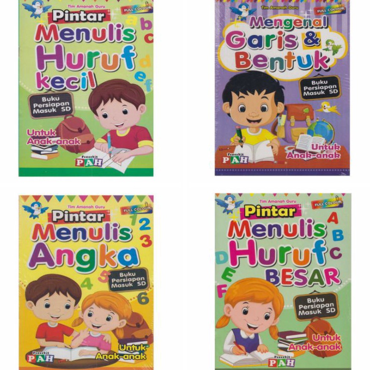 Jual Paket Isi 4 Buku Aktivitas Mengenal Garis Dan Pintar Menulis Huruf