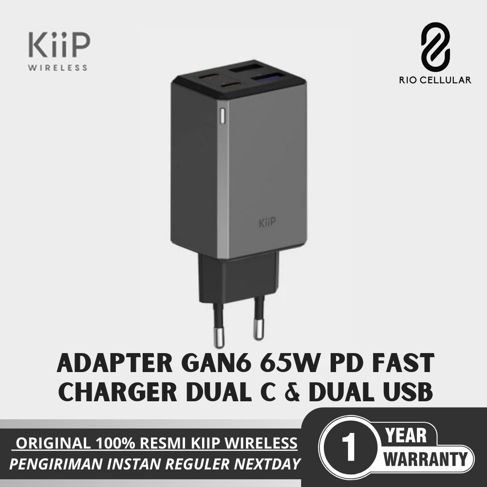 Jual Kiip Charger Gan W Dual Type C Dual Usb Pd Fast Charging C E