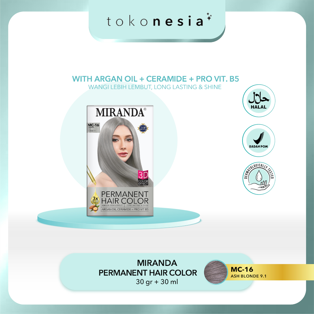 Jual Miranda Hair Color Cat Rambut Permanen Mc Ash Blonde Ml