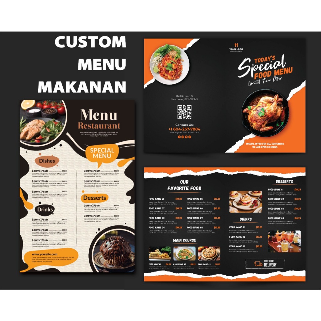 Jual Cetak Daftar Menu Board Papan Menu Menu Resto Menu Restoran