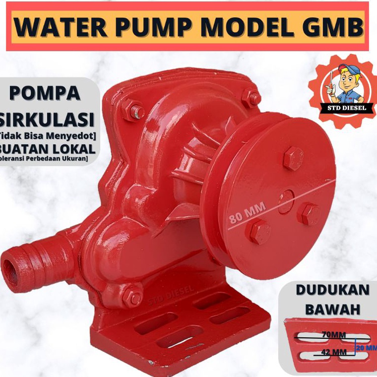 Jual Water Pump Sirkulasi Pompa Keong Cooling Model Gmb Lokal Red Merah