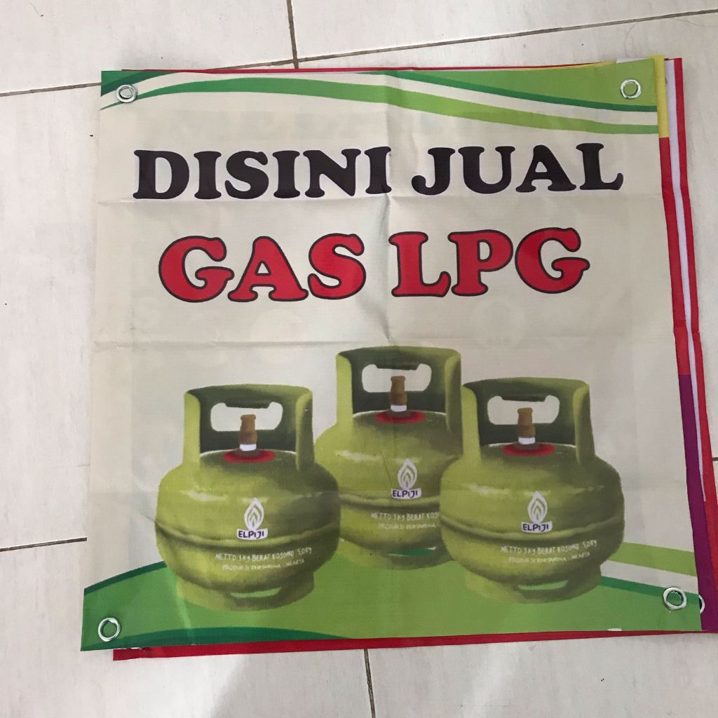 Jual READY Banner Spanduk JUAL GAS LPG Ukuran 50cm X 50cm Shopee