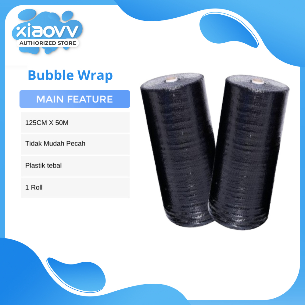 Jual BUBBLE WRAP LEBAR UNTUK PACKING BARANG WARNA HITAM UKURAN 1 25M