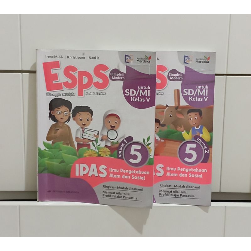 Jual Buku ESPS IPAS Vol 1 Dan 2 Kurikulum Merdeka Penerbit Erlangga