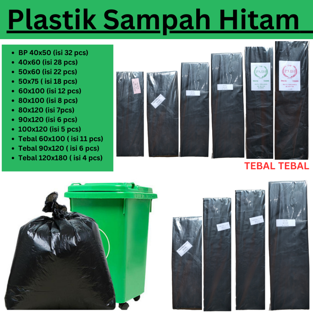 Jual Kantong Plastik Sampah Hitam Uk X X X X