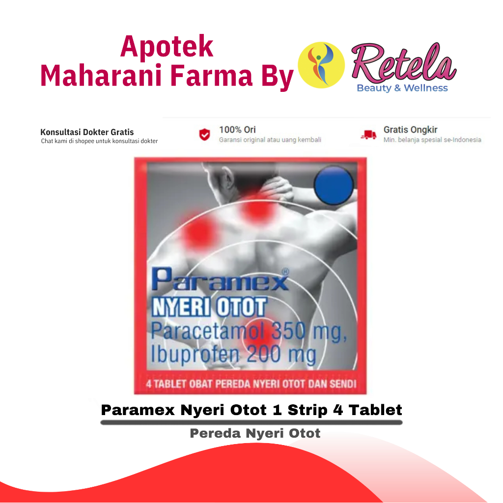 Jual Paramex Nyeri Otot 1 Strip 4 Tablet Pereda Nyeri Pada Otot