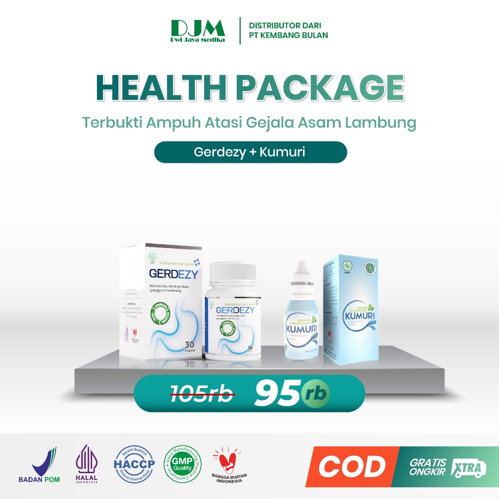 Jual Health Package Gerdezy Kumuri Bantu Mengurangi Asam Lambung