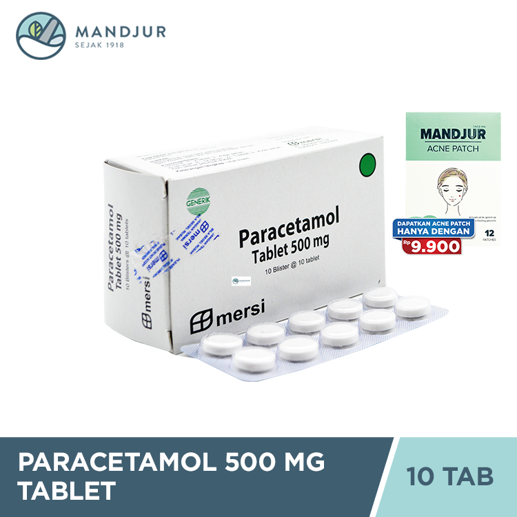 Jual Paracetamol 500 Mg Strip 10 Kaplet Pereda Nyeri Dan Demam