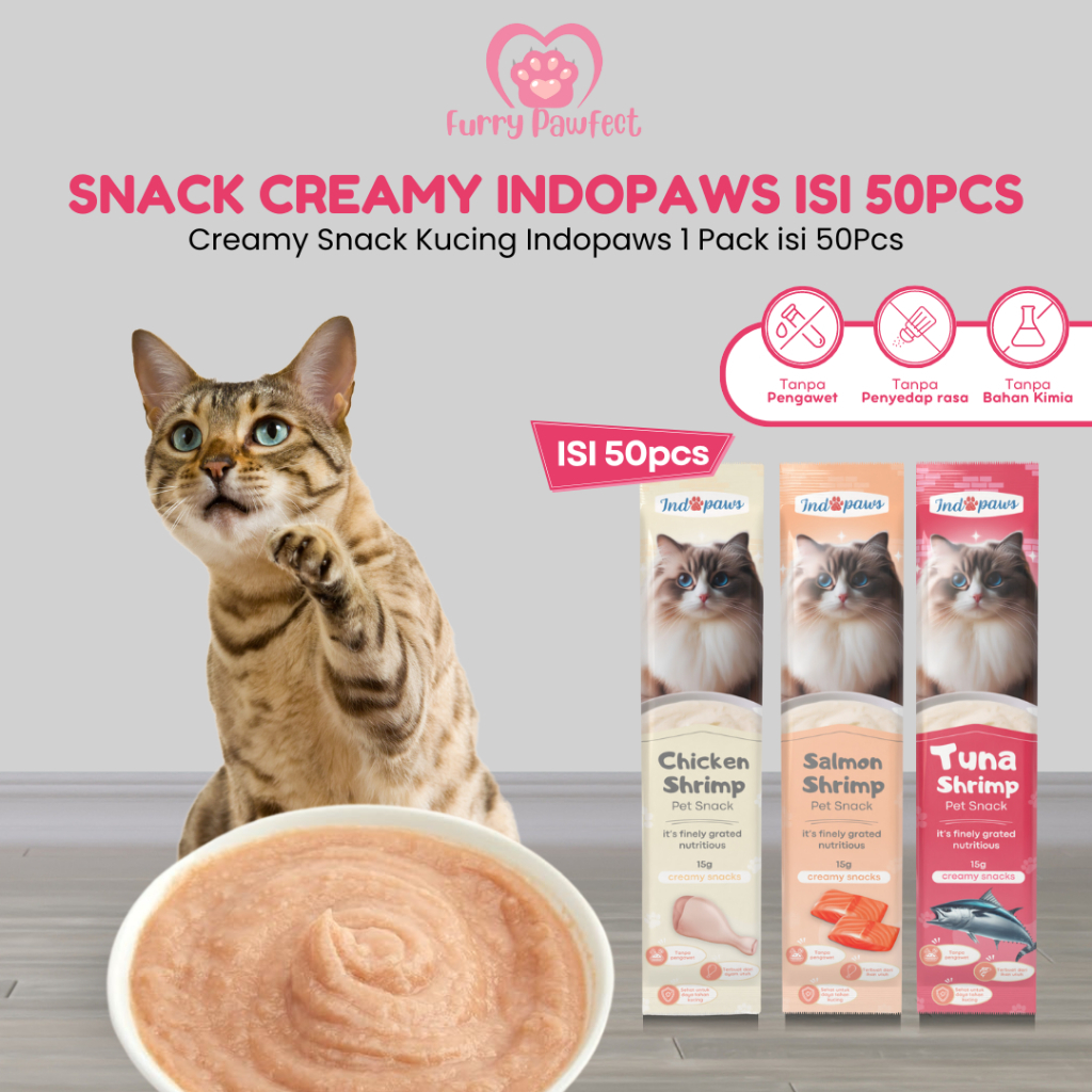 Jual Indopaws Cat Snack Creamy Cemilan Penggemuk Hewan Makanan Kucing