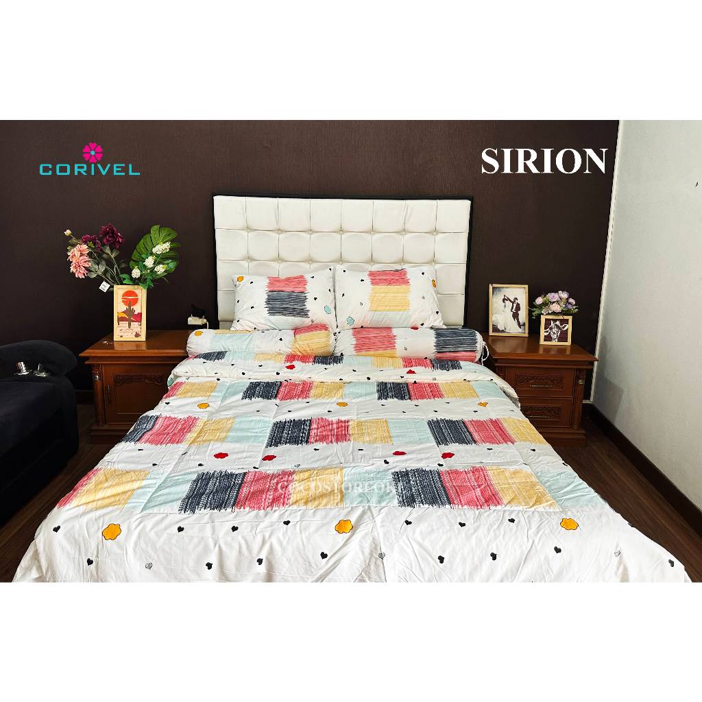 Jual BEDCOVER SET KING 180x200 CORIVEL Set Sprei Sarung Bantal