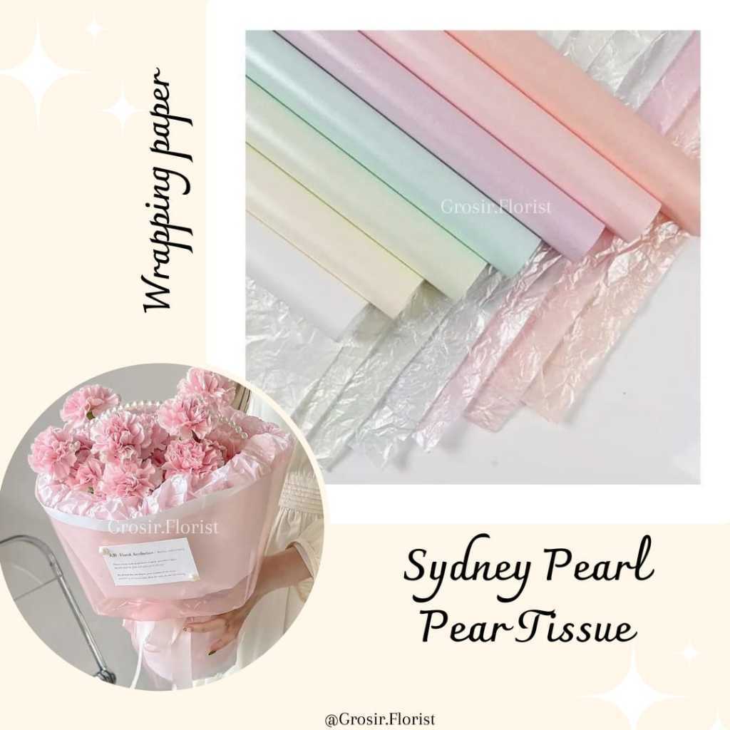 Jual Kertas Tisu Korea Sydney Flower Wrapping Pearl Pear Paper Sydney