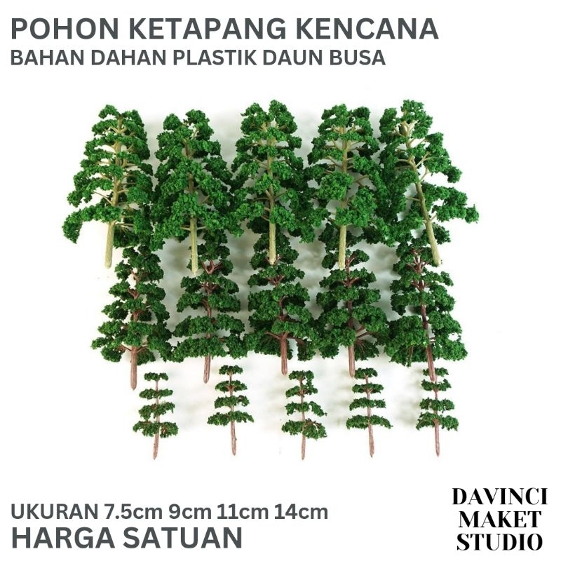 Jual Miniatur Pohon Ketapang Kencana Cabang Plastik Satuan Maket