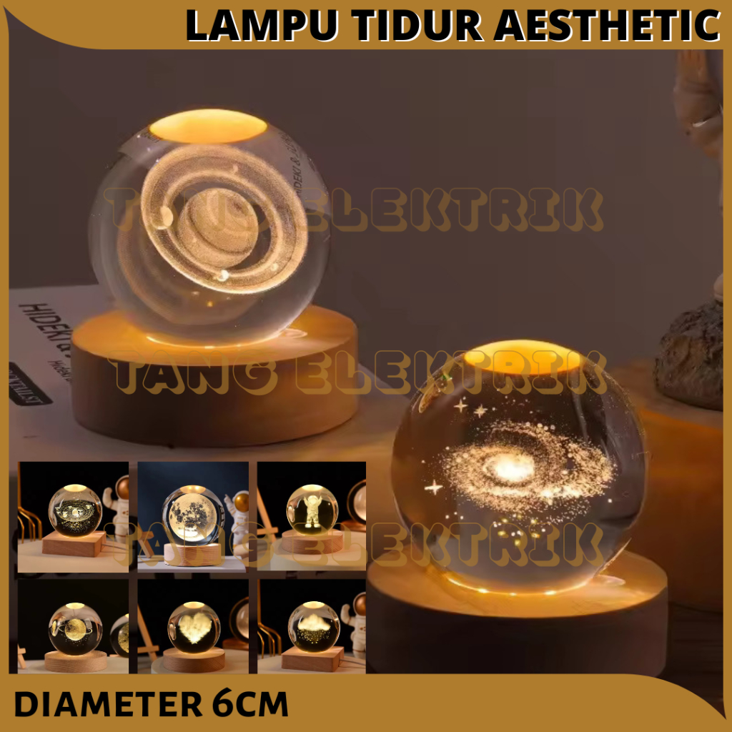 Jual Lampu Tidur Hias Led Bola Kristal Hiasan Kamar Tidur Aesthetic