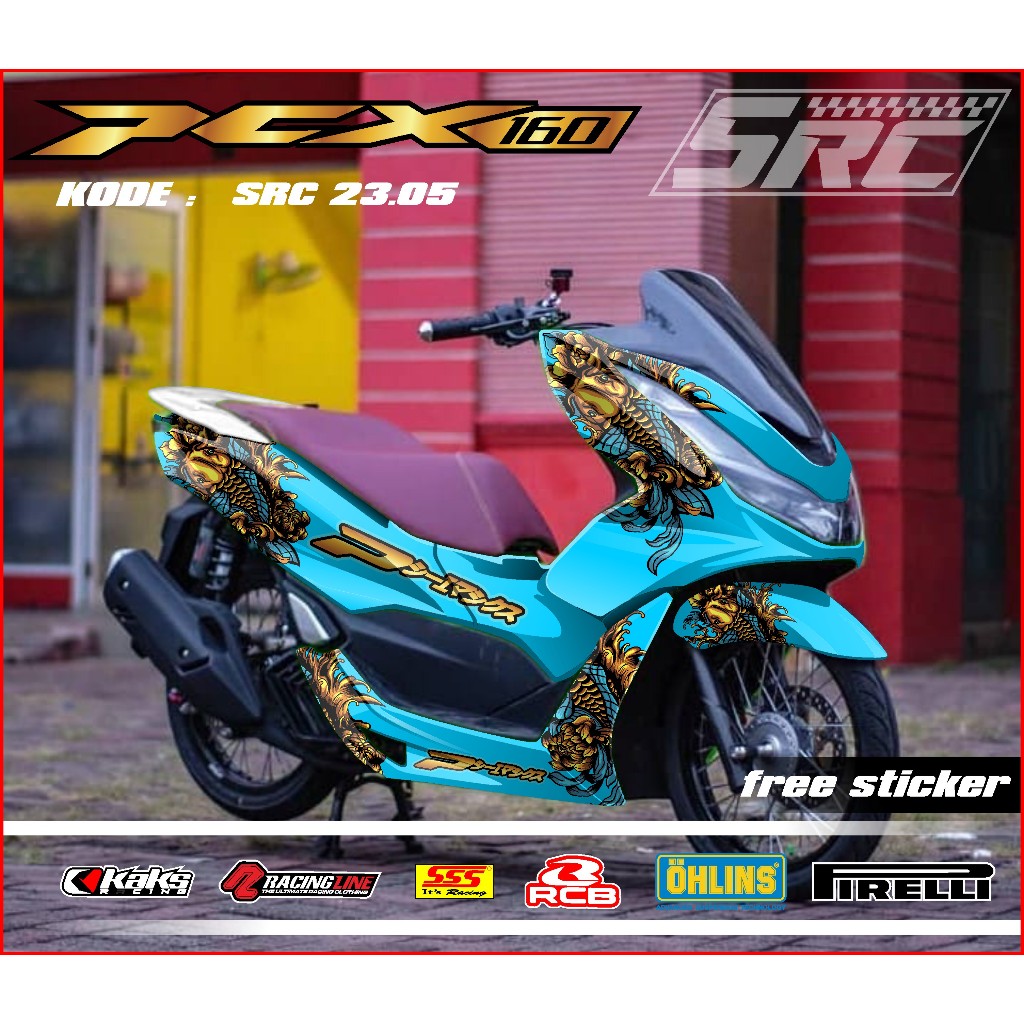 Jual Decal Sticker HONDA PCX 160 Polos Full Body 2021 2022 2023 2024