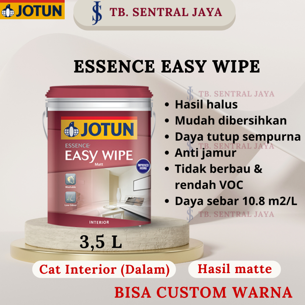 Jual Cat Jotun Essence Easy Wipe 3 5L Cat Tembok Interior Cat Dinding