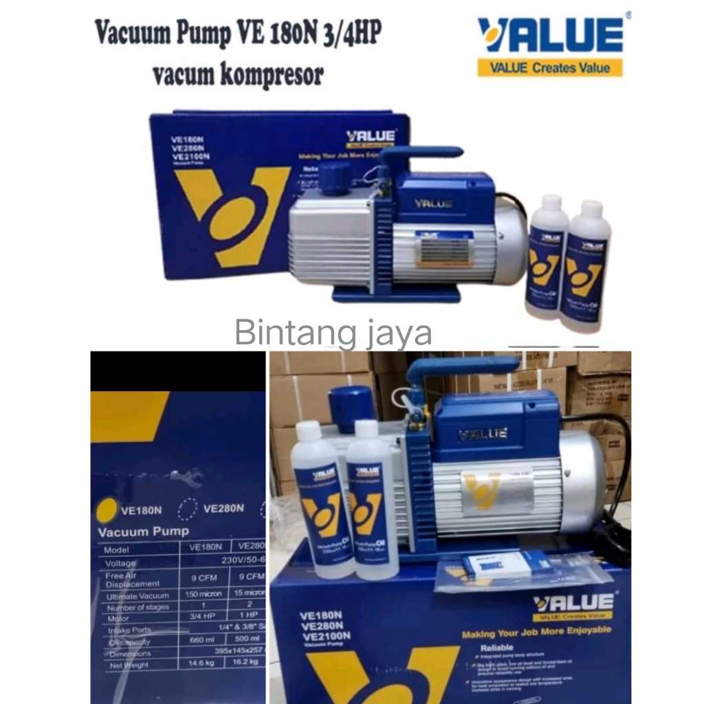 Jual Vacuum Pump Value VE180N 3 4 HP Shopee Indonesia