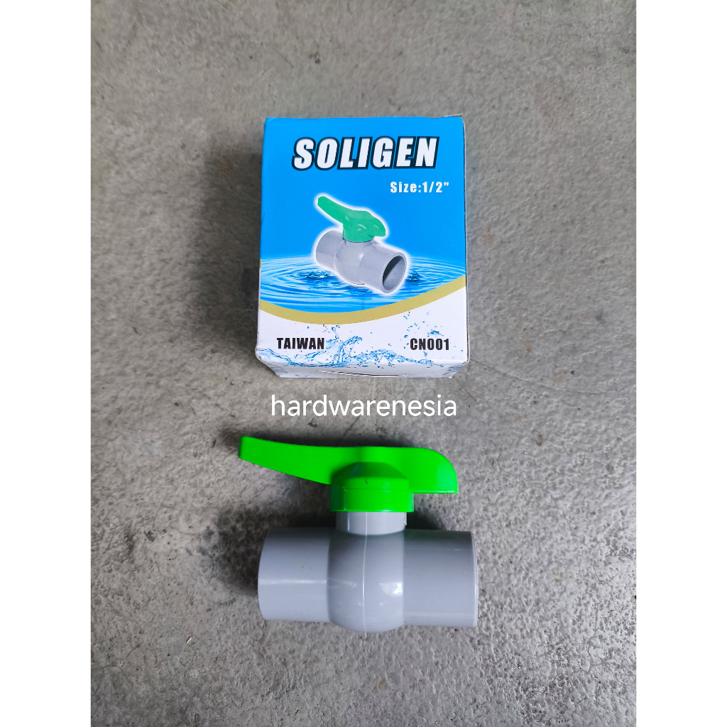 Jual Stop Kran SOLIGEN 1 2 Ball Valve SOLIGEN PVC 1 2 Inci Shopee