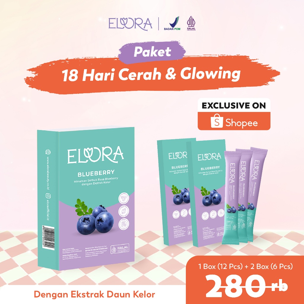 Jual Elora Paket Hari Cerah Glowing Moringa Infused Collagen