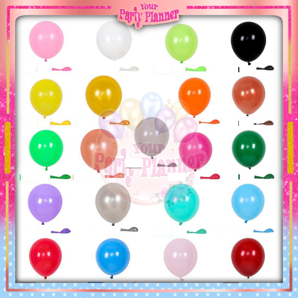 Jual Satuan Balon Latex Warna Doff Tebal Size Inch Warna Matte