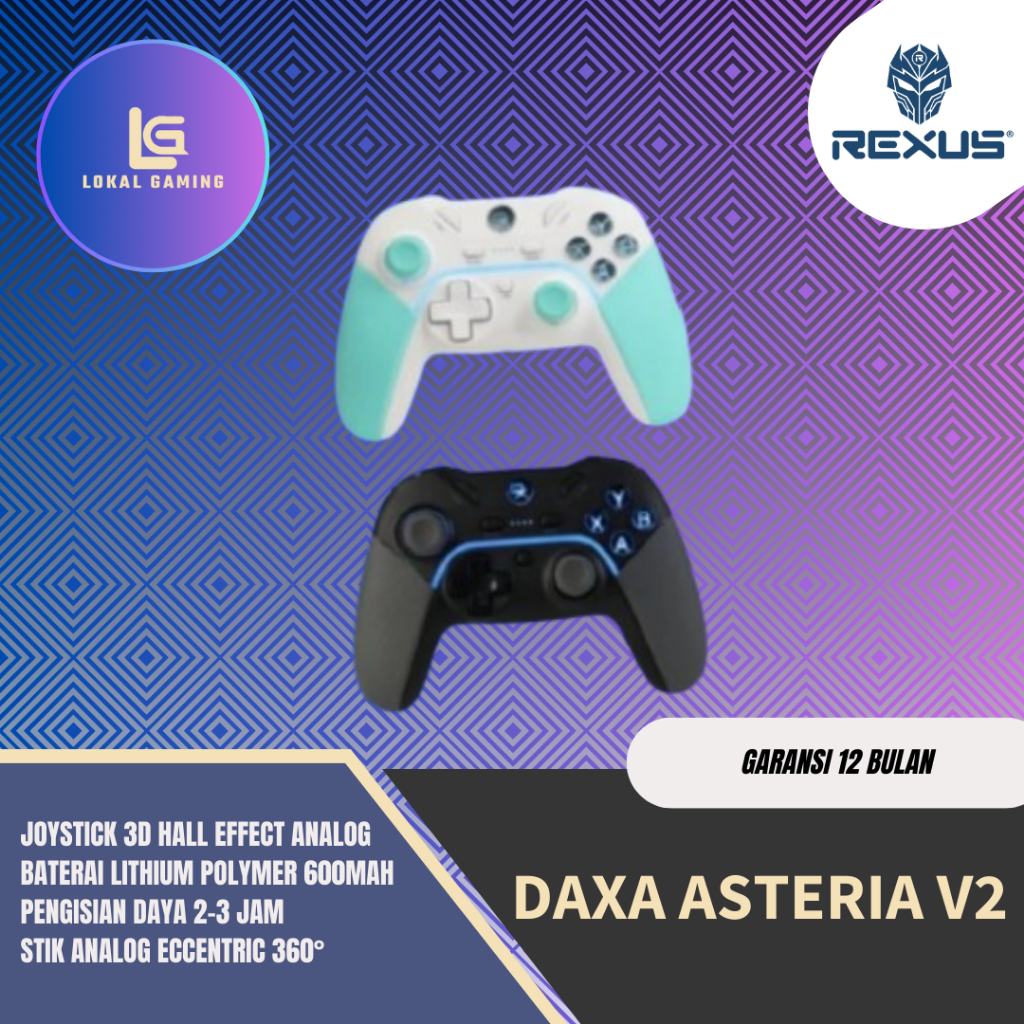 Jual Rexus Daxa Asteria V Gen Ax Wireless Gamepad Joystick Shopee